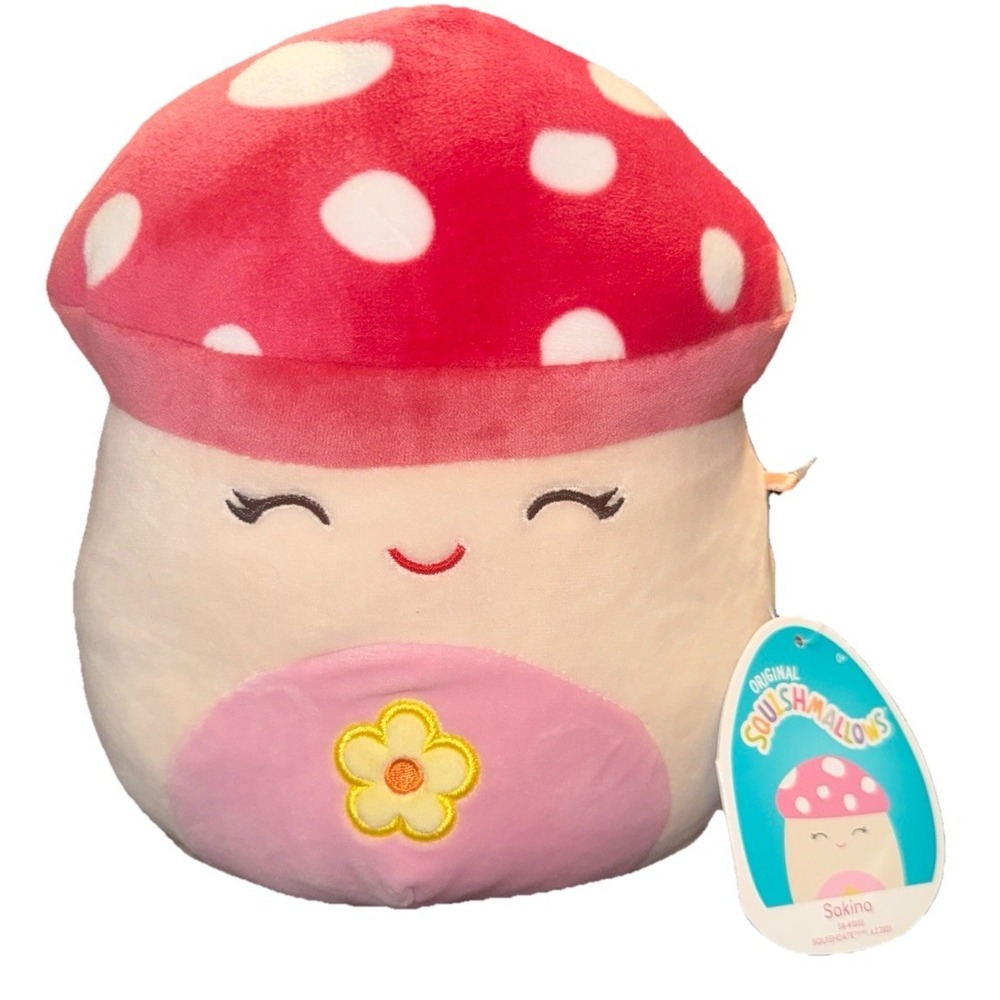 Squishmallows Mushroom Sakina Red White Pink 8 Inch Hot Topic New